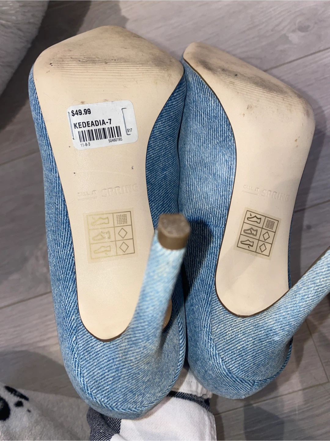 Call It Spring Denim Heels BNWT - photo 4