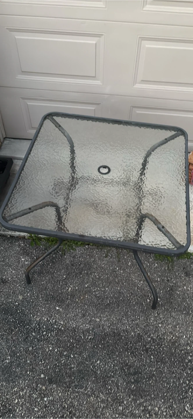 Glass Top Patio Table - photo 2