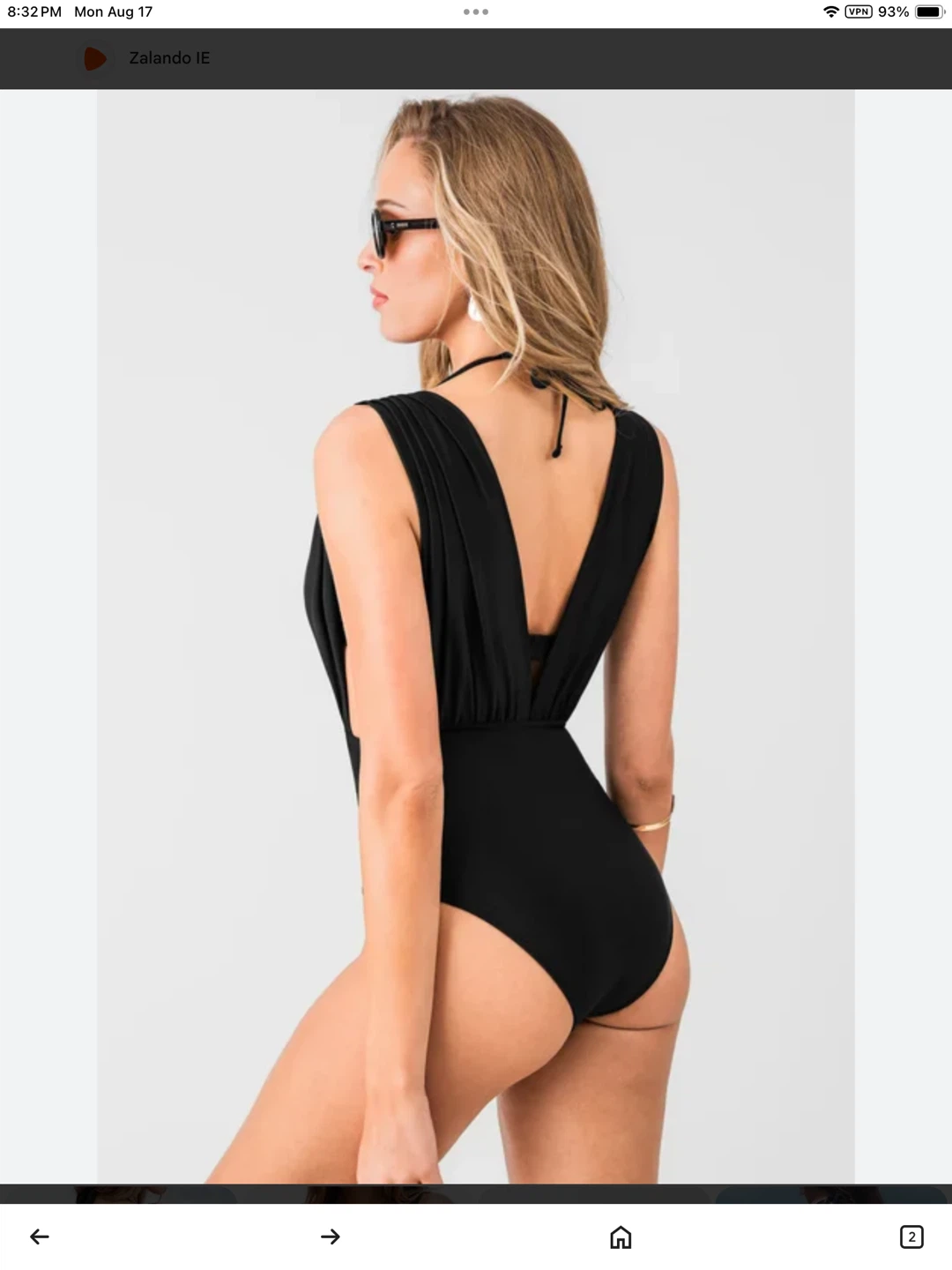 New Black Plunge L One-Piece Swimsuit