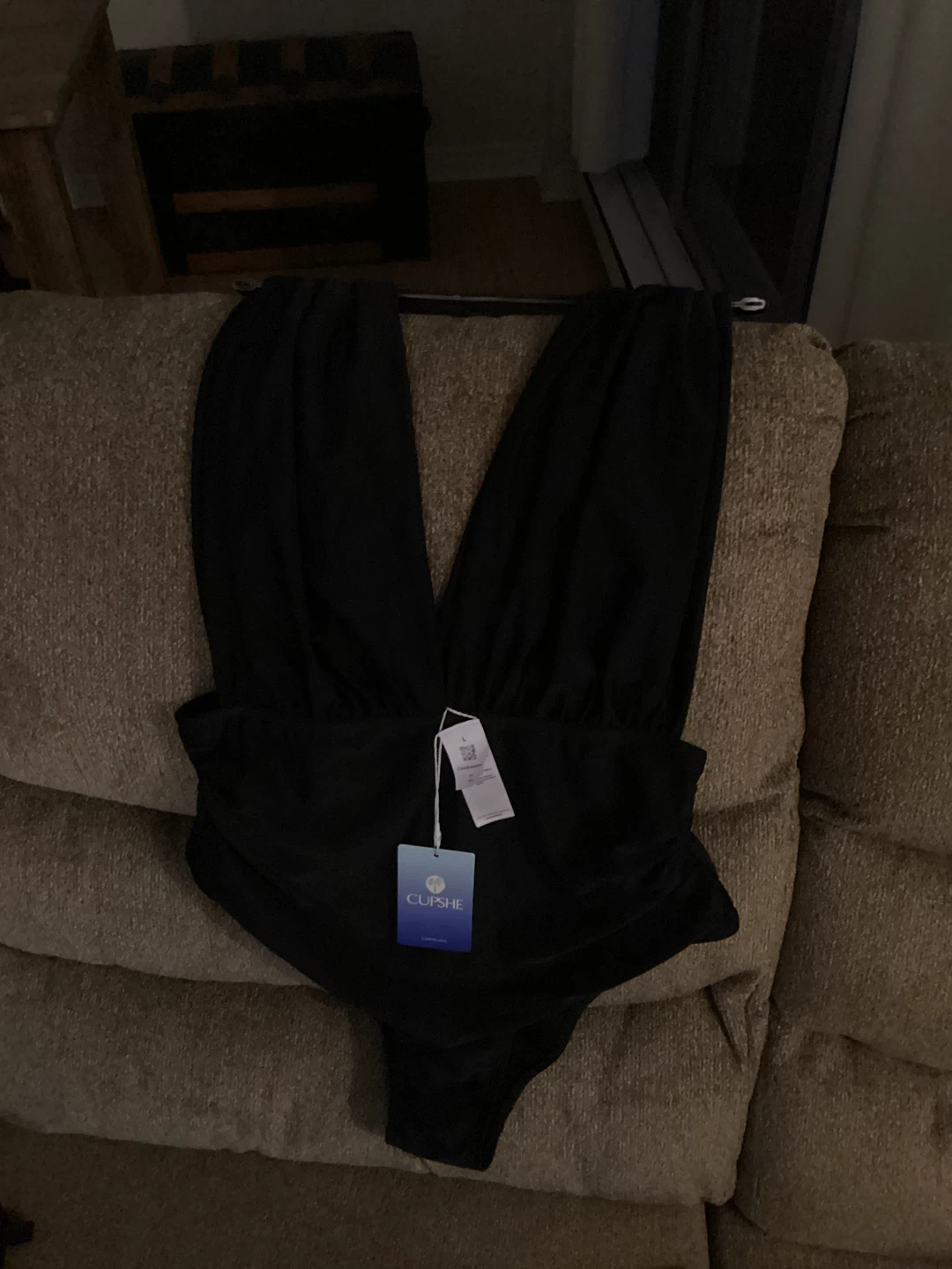 New Black Plunge L One-Piece Swimsuit - photo 3