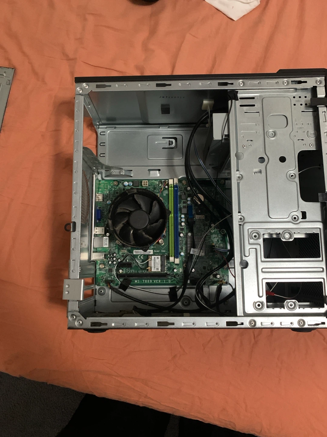 Black Computer Tower with intel mobo, chip and cooler - photo 2