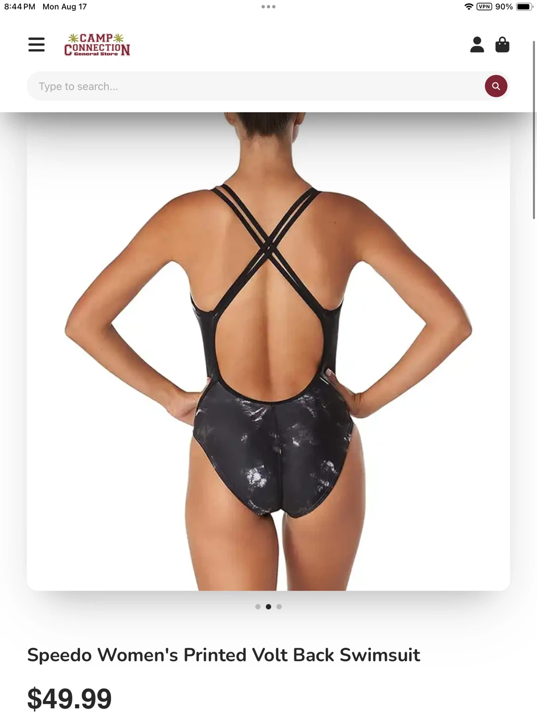 New Speedo Printed Volt Back Swimsuit size 10 - photo 3