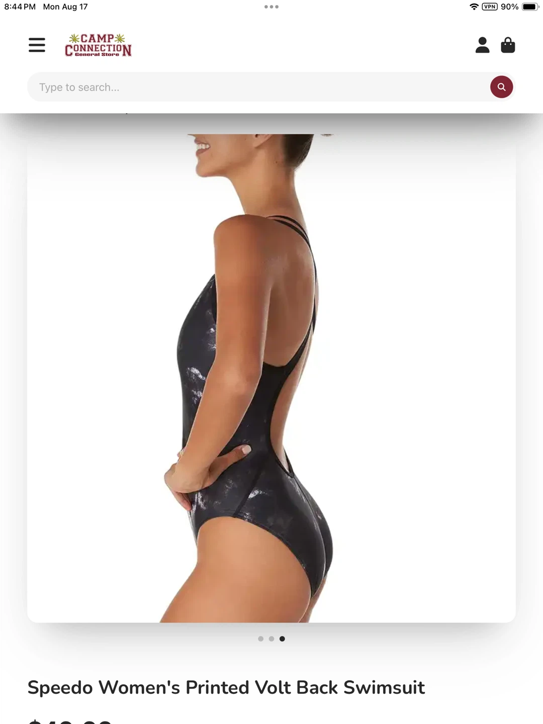New Speedo Printed Volt Back Swimsuit size 10 - photo 4