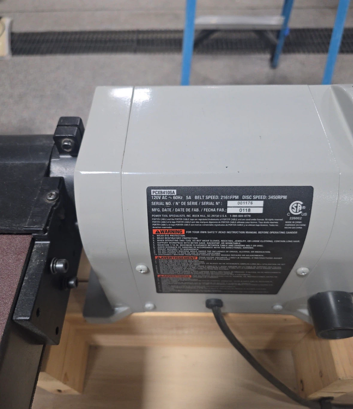 Porter-Cable Belt & Disc Sander / 6” Disc – Works Perfect - photo 5
