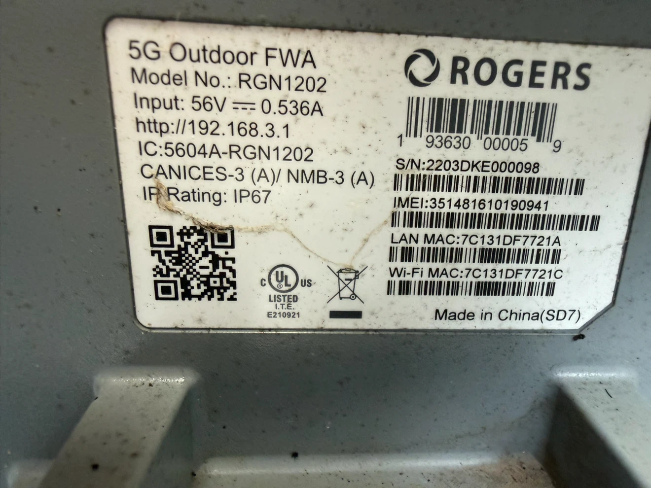 Rogers 5G Outdoor FWA RGN1202 - photo 5