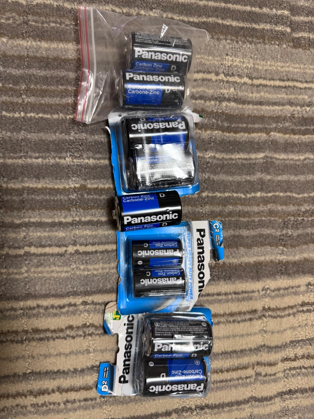 Panasonic D Carbon Zinc Batteries