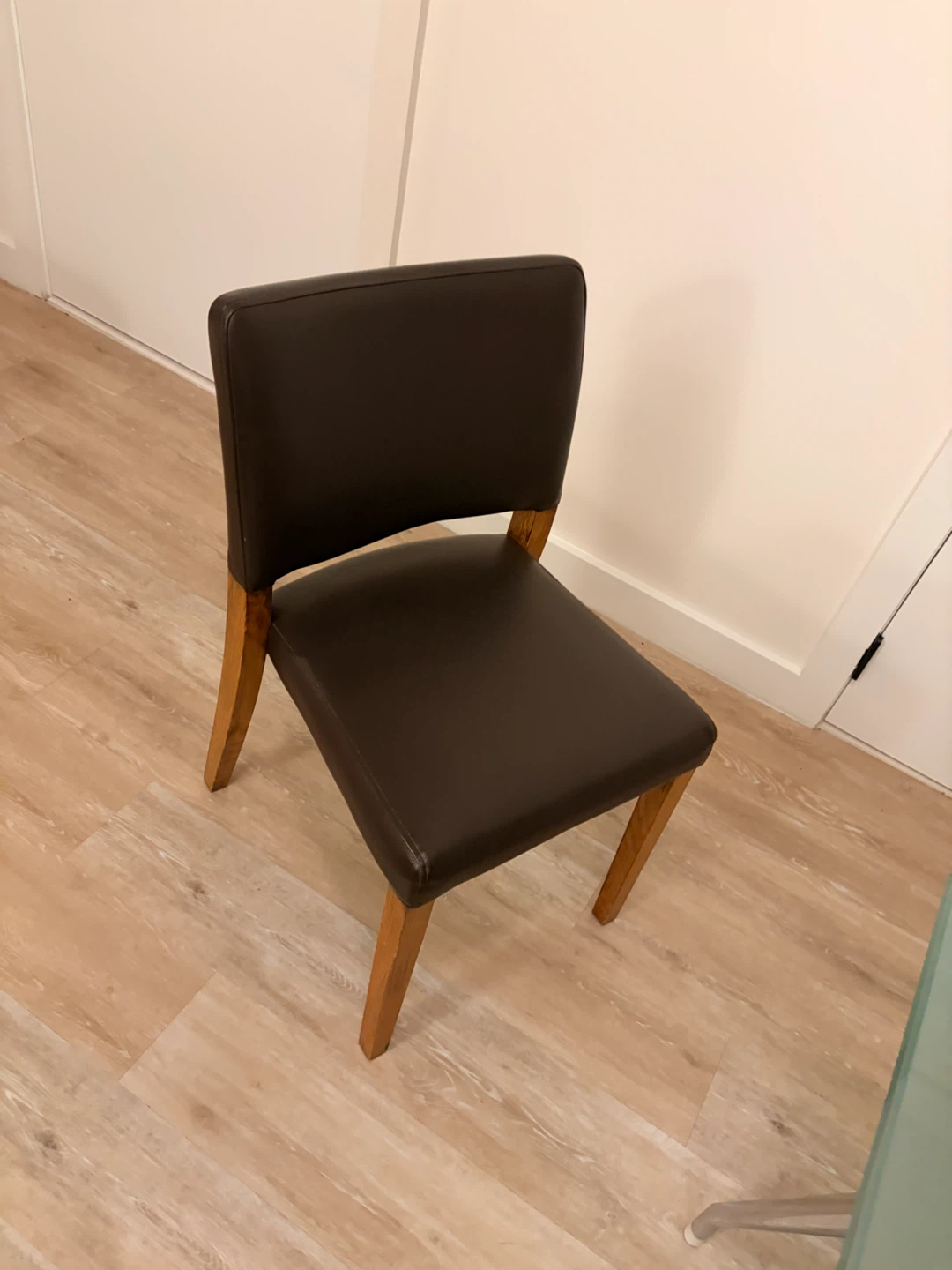 6 Habitat Dining Chair  – Dark Brown Leather - photo 2