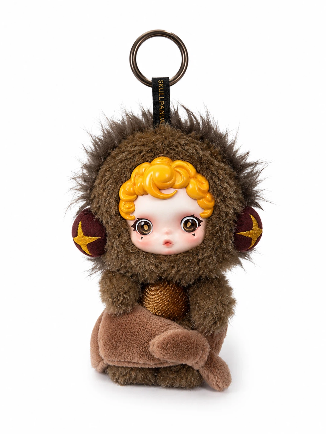 Authentic POP MART SKULLPANDA Plush Pendant – Sneaky Chestnut