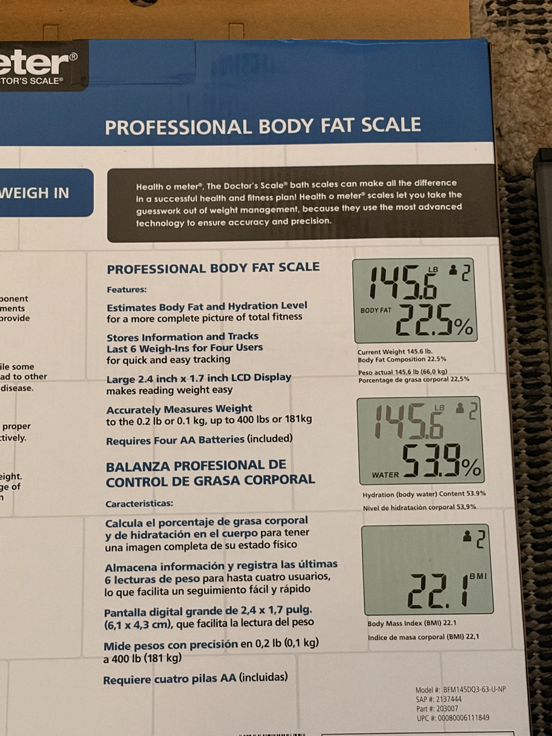 Health o meter Professional Digital Body Fat Scale - photo 5