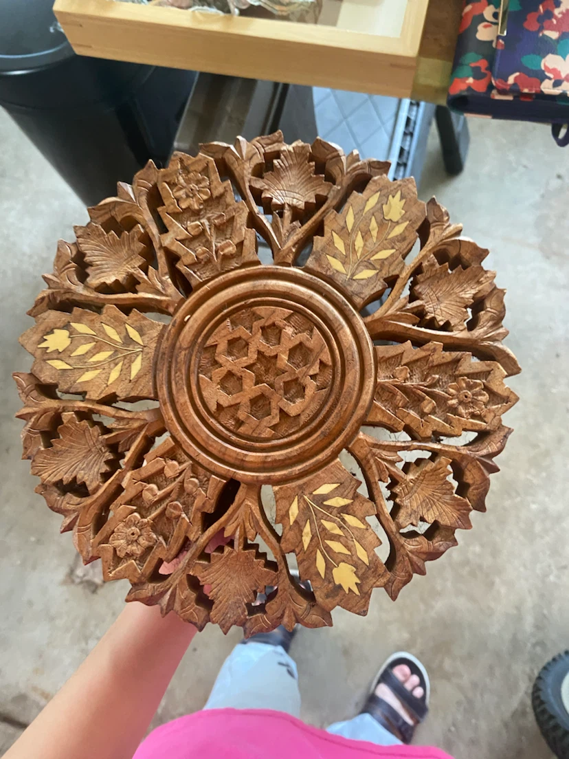 Wooden Carved Folding Stand