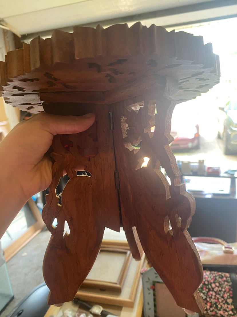 Wooden Carved Folding Stand - photo 2