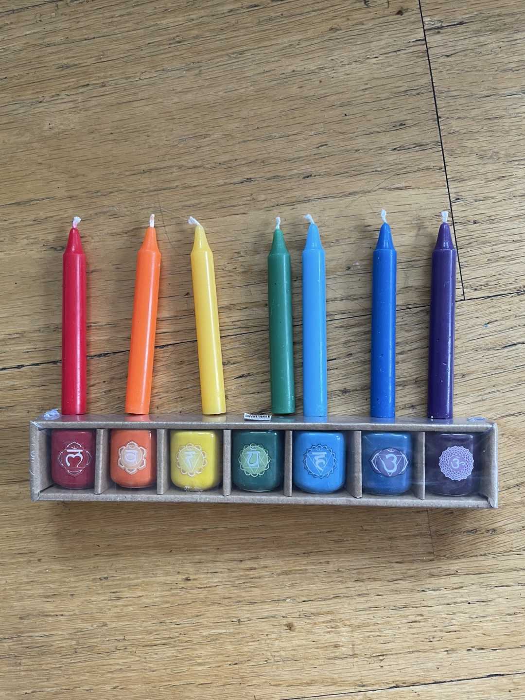 Chakra Candle Set with Holders