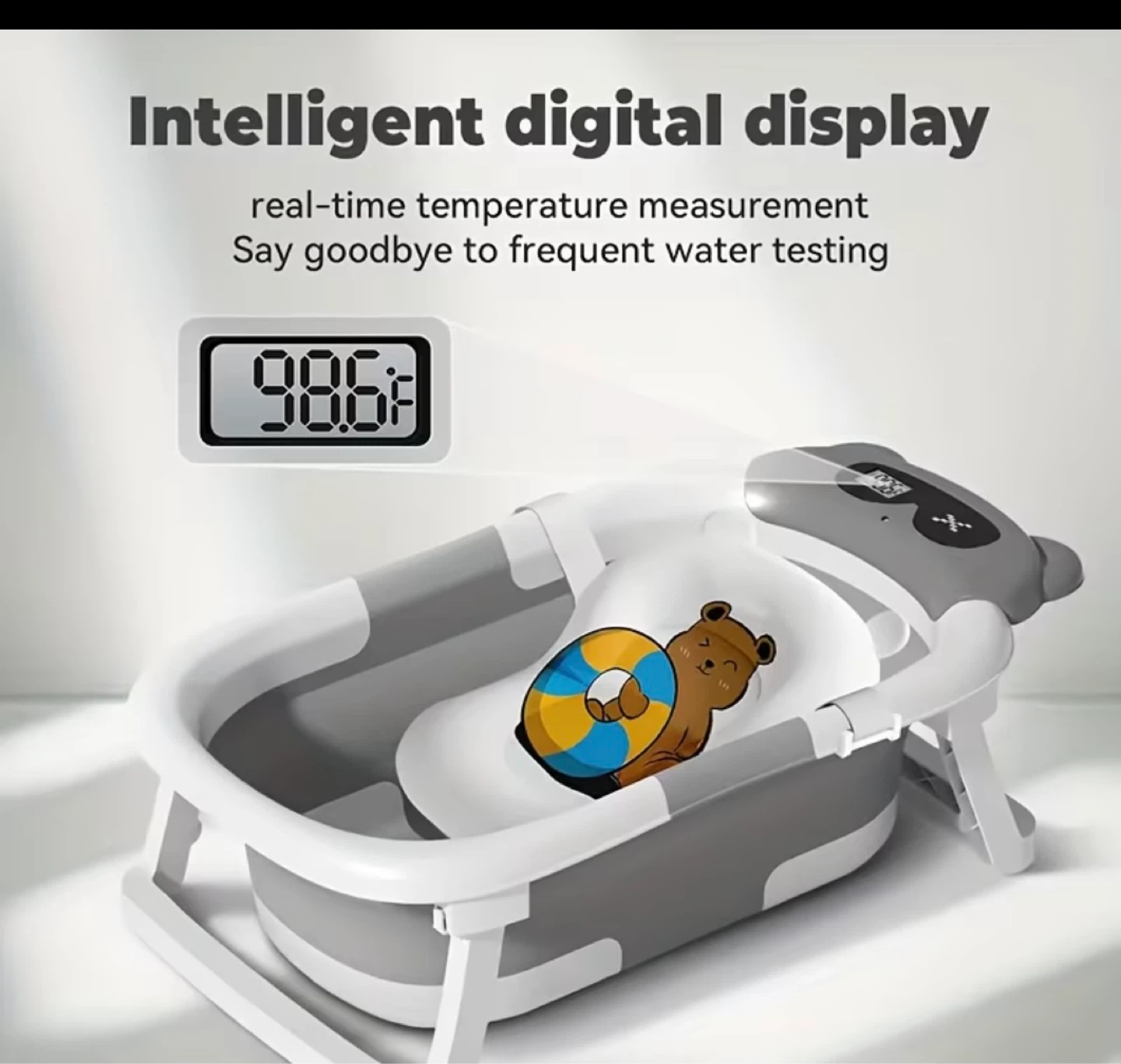 Collapsible Baby Bathtub with Digital Thermometer
