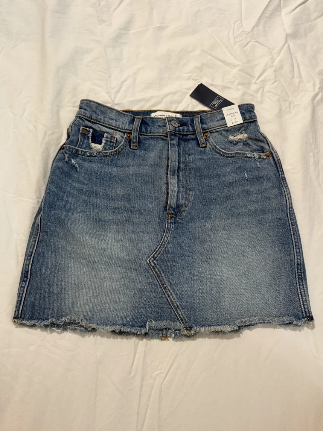 Abercrombie & Fitch Ultra High Rise Denim Skirt - photo 2