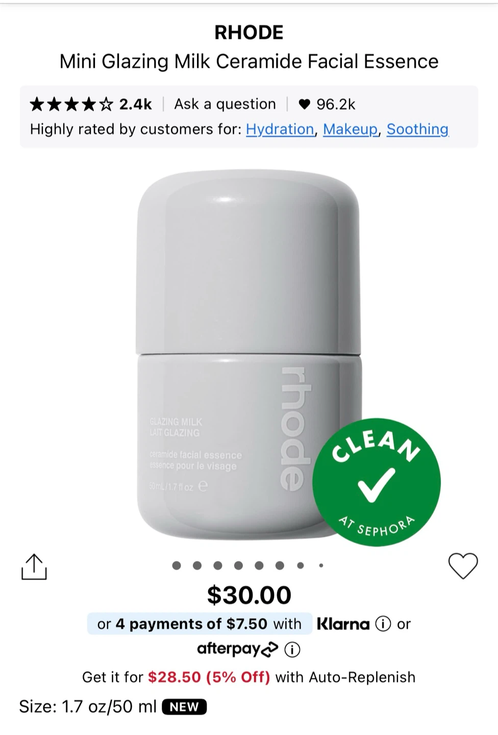 Rhode Glazing Milk Ceramide Facial Essence 65 mL / 2.2 fl oz - photo 2