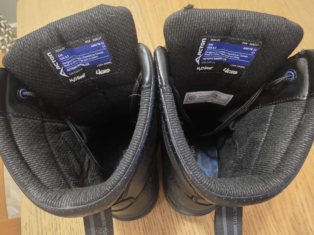 Acton Black Safety Boots Size 8.5 - photo 2