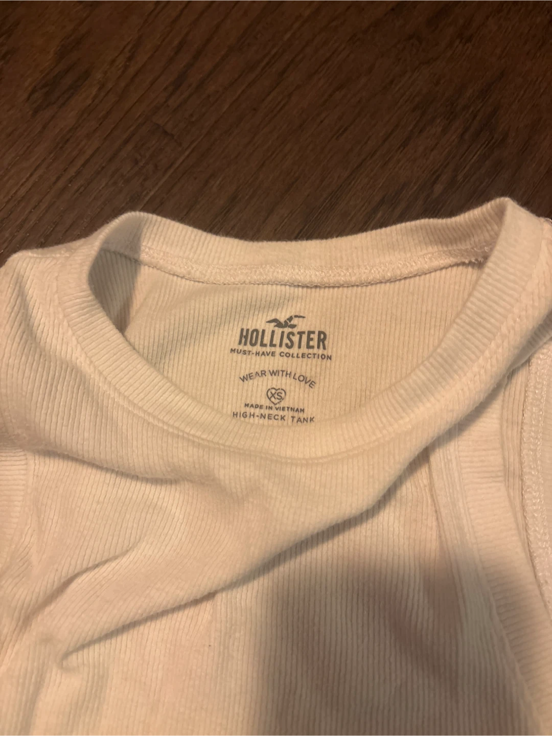 Hollister White High-Neck Tank Top & Denim Shorts Bundle - photo 2