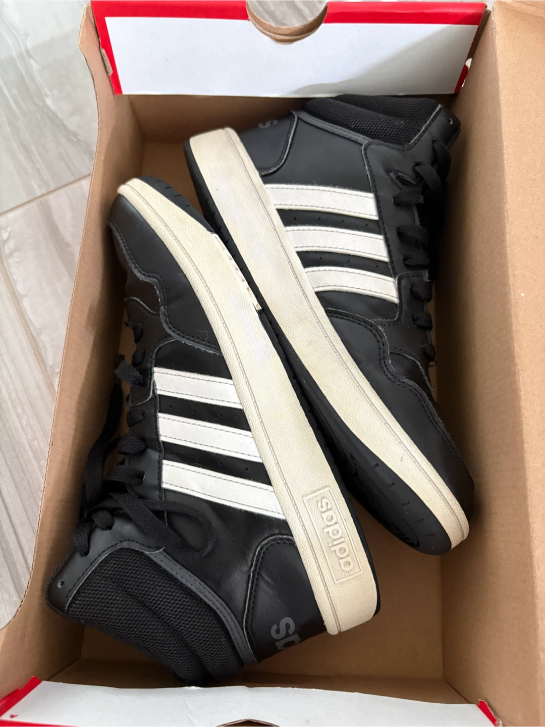 Adidas Black High-Top Sneakers