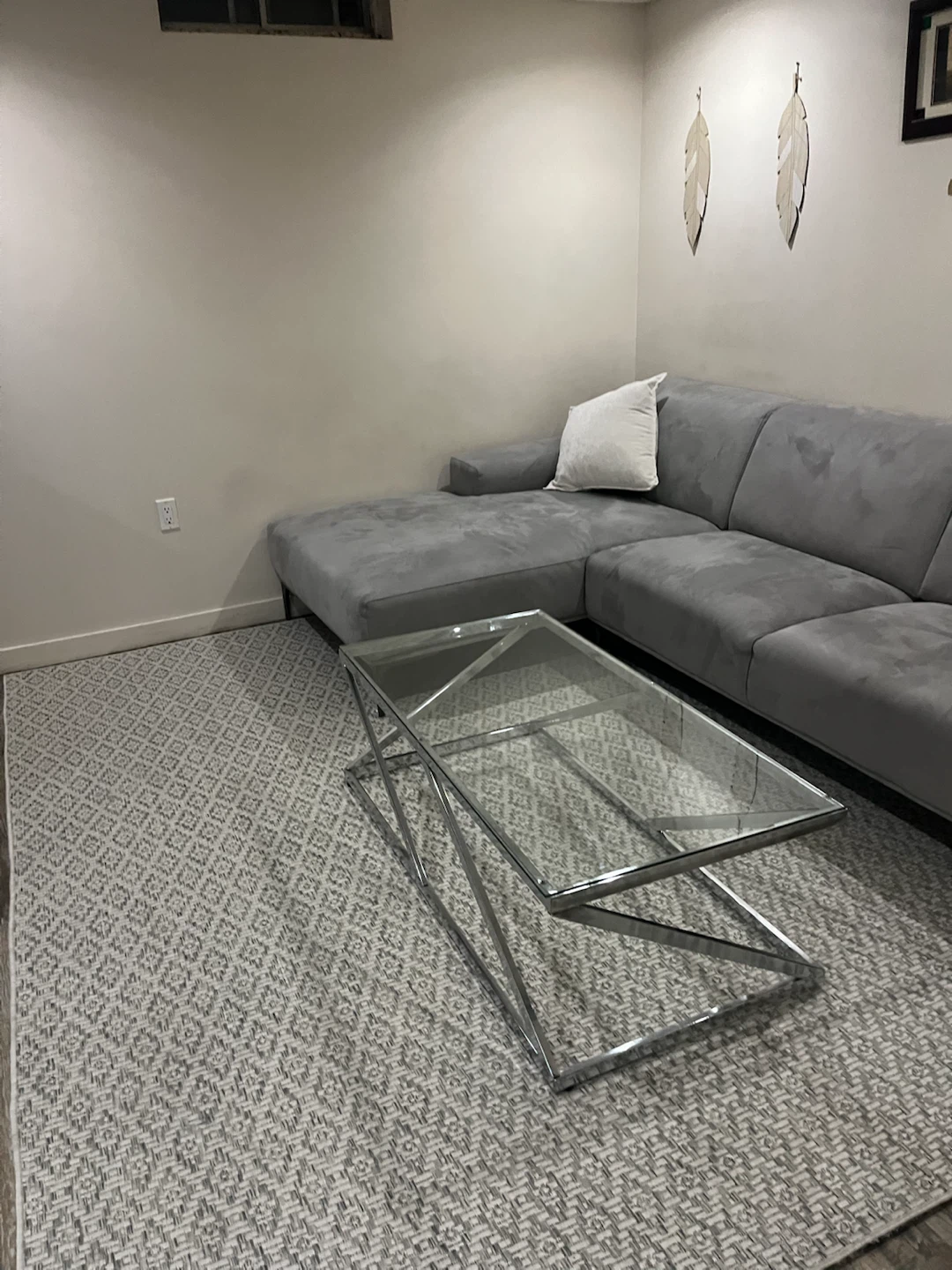 Glass and Chrome Coffee Table - photo 4
