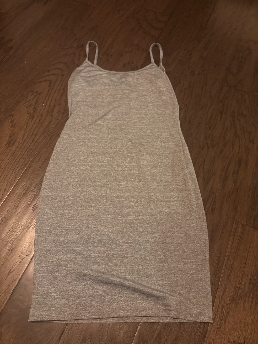 Grey Spaghetti Strap Slip Dress