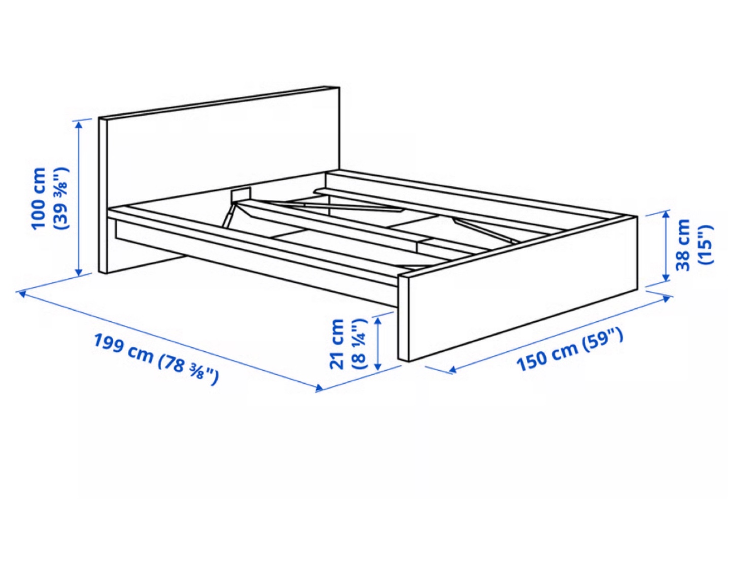 IKEA MALM Bed Frame, Oak Veneer, Full - photo 2