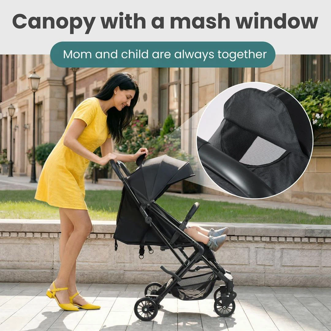 DrBash Compact Fold Baby Stroller, Lightweight Toddler Stroller - photo 2