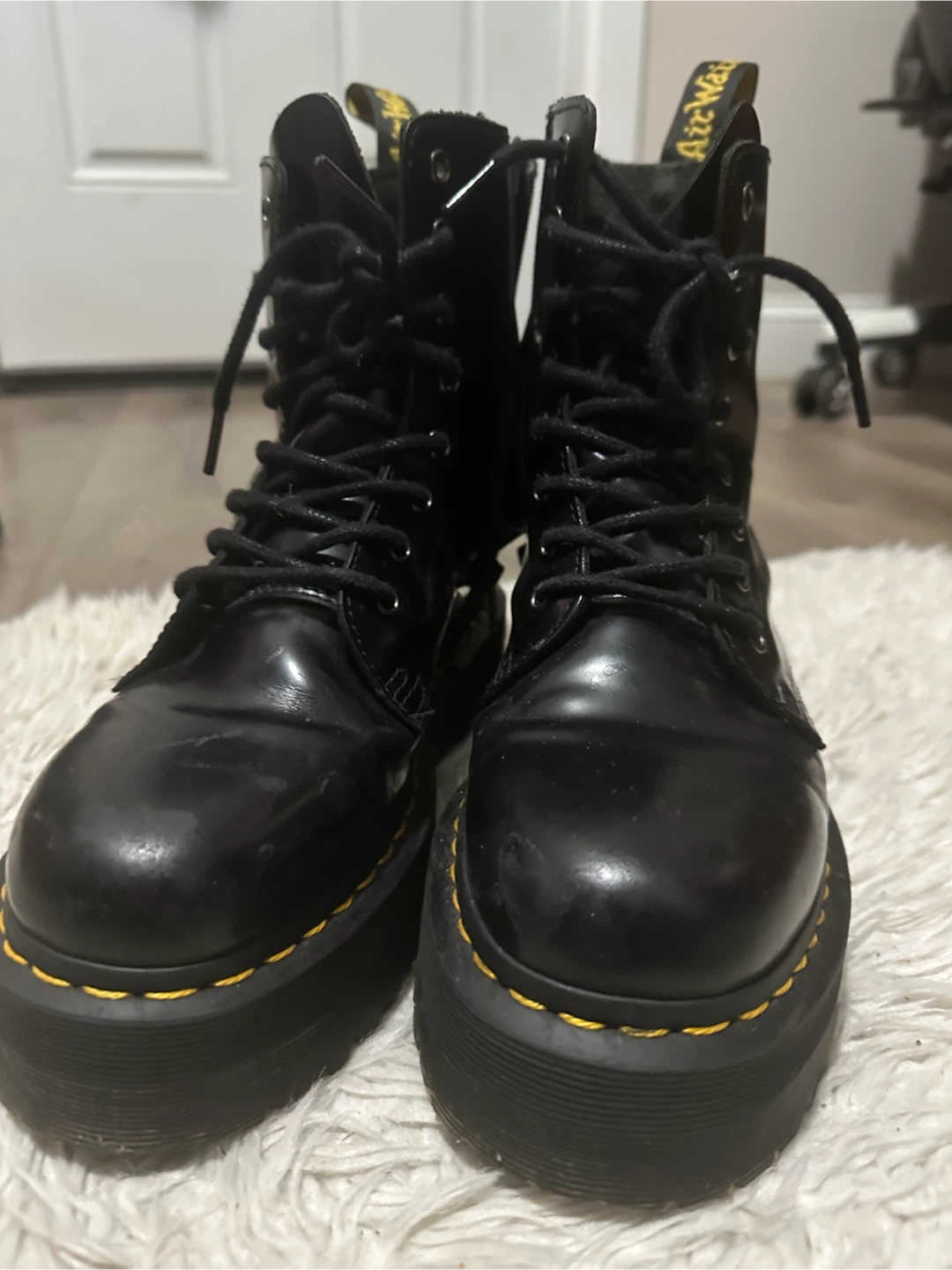 Dr. Martens Black Leather Platform Boots