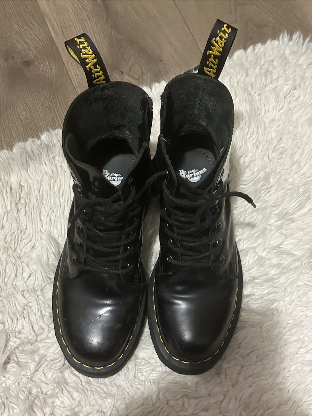 Dr. Martens Black Leather Platform Boots - photo 2