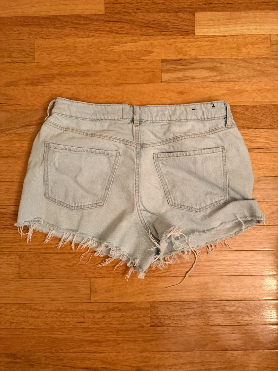 Light Wash Denim Shorts - photo 2