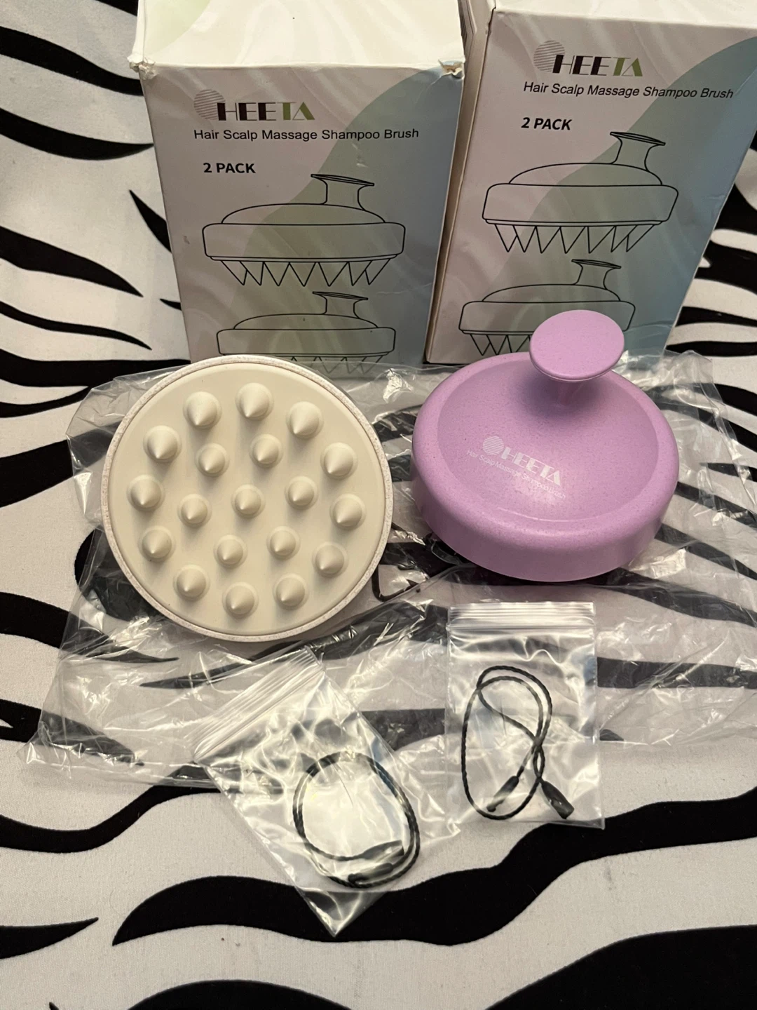 🪮 2 boxes HEETA 2-Pack Hair Scalp Massager & Shampoo Brushes - photo 2
