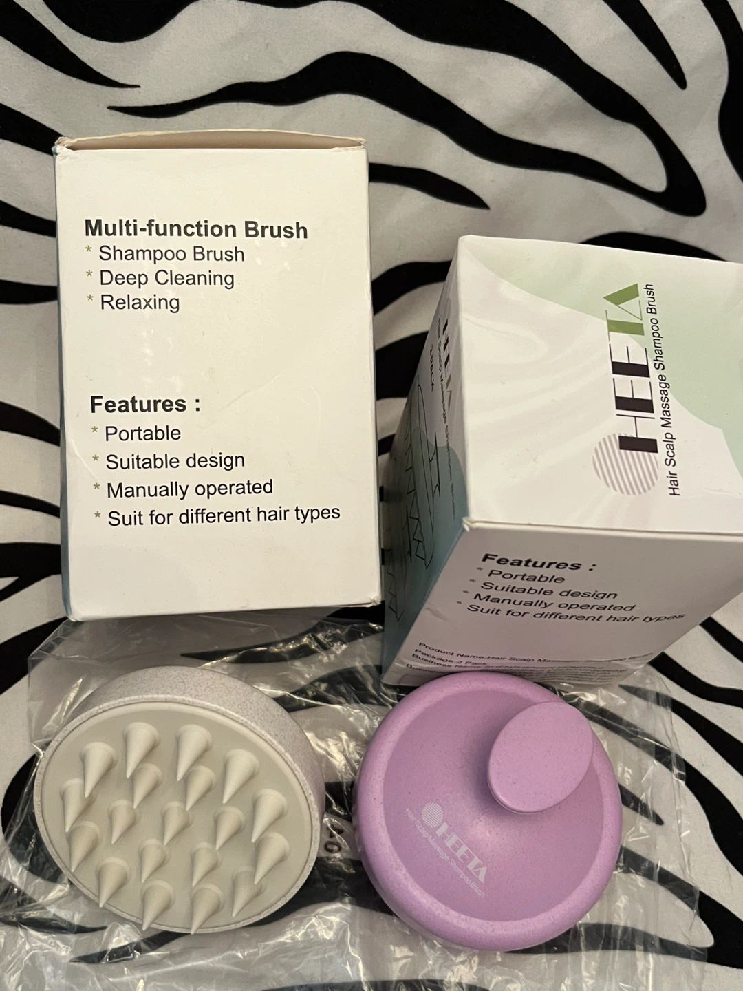 🪮 2 boxes HEETA 2-Pack Hair Scalp Massager & Shampoo Brushes - photo 3