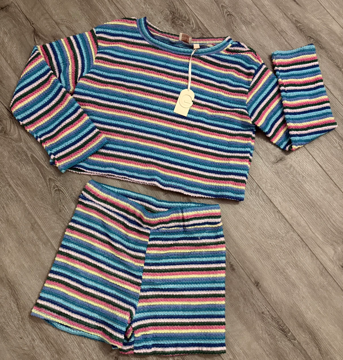 GLG Striped Knit Lounge Set - size Large - photo 2
