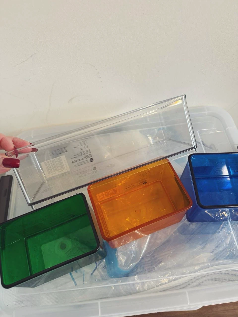 Small Colorful Storage Bins - Set of 4