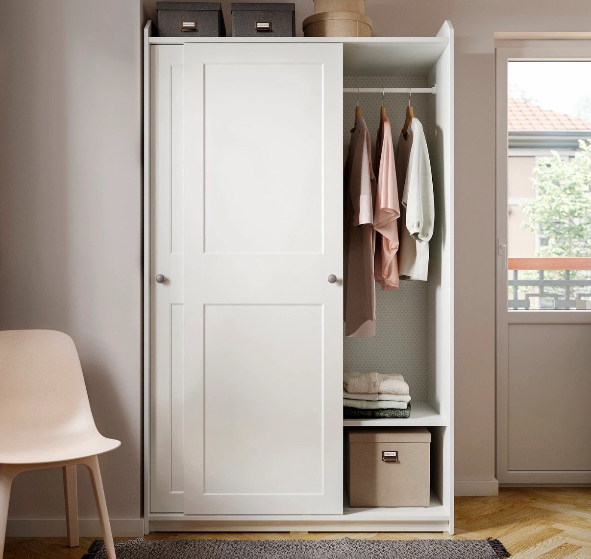 White Sliding Door Wardrobe - photo 4