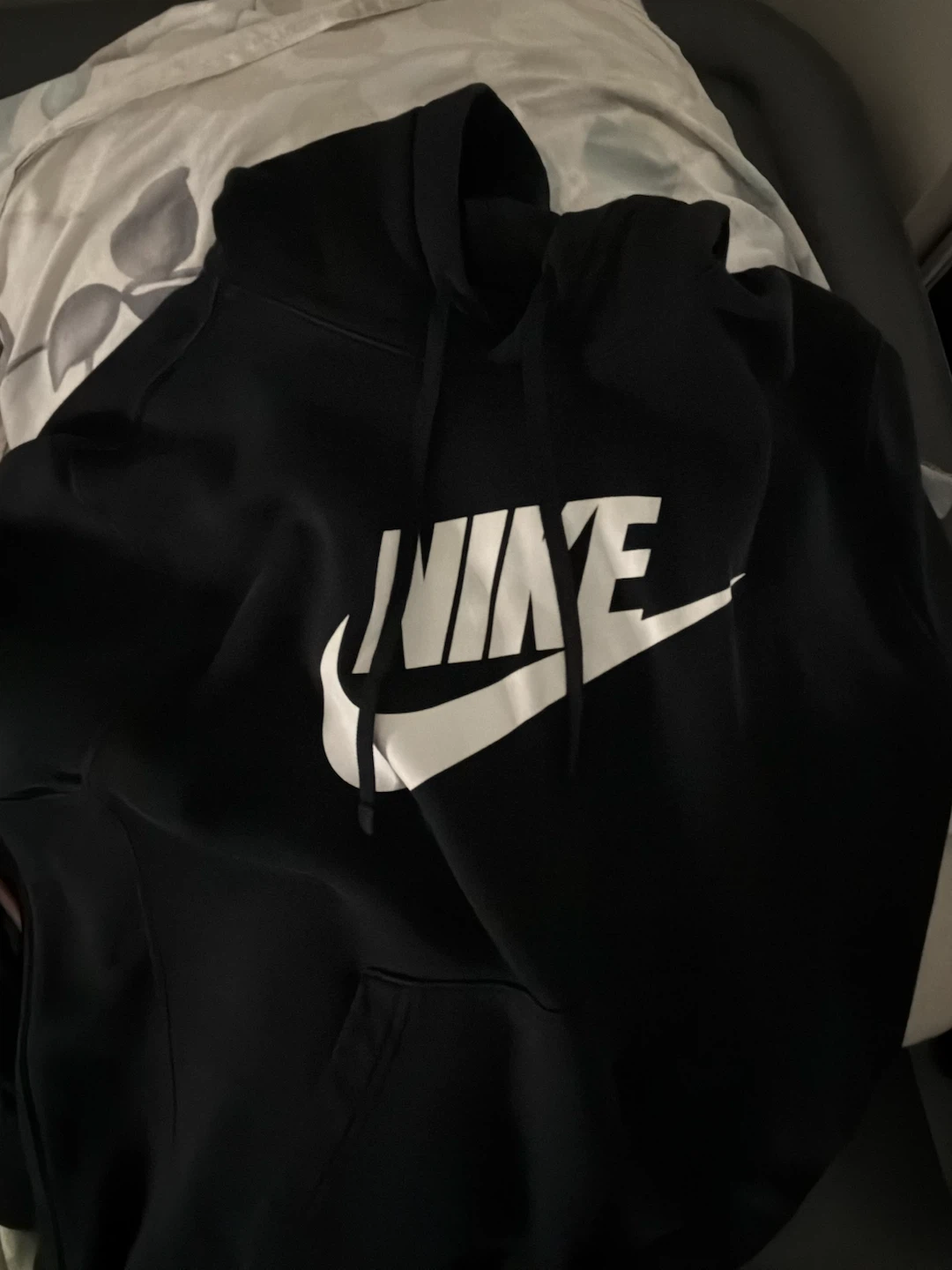 Nike Black Hoodie with White Logo