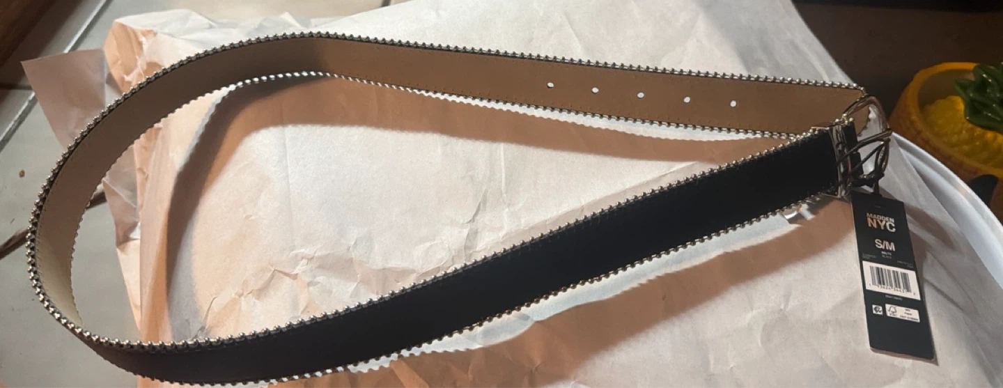 Madden NYC Black Studded Belt