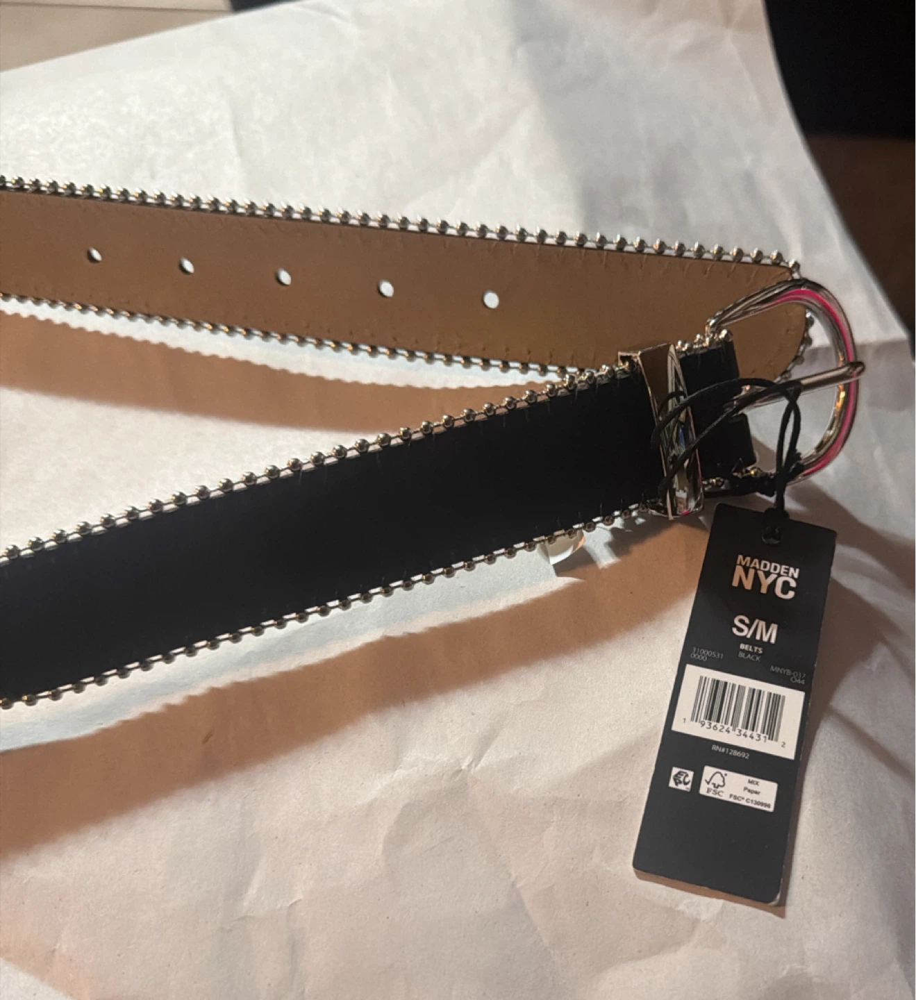 Madden NYC Black Studded Belt - photo 2