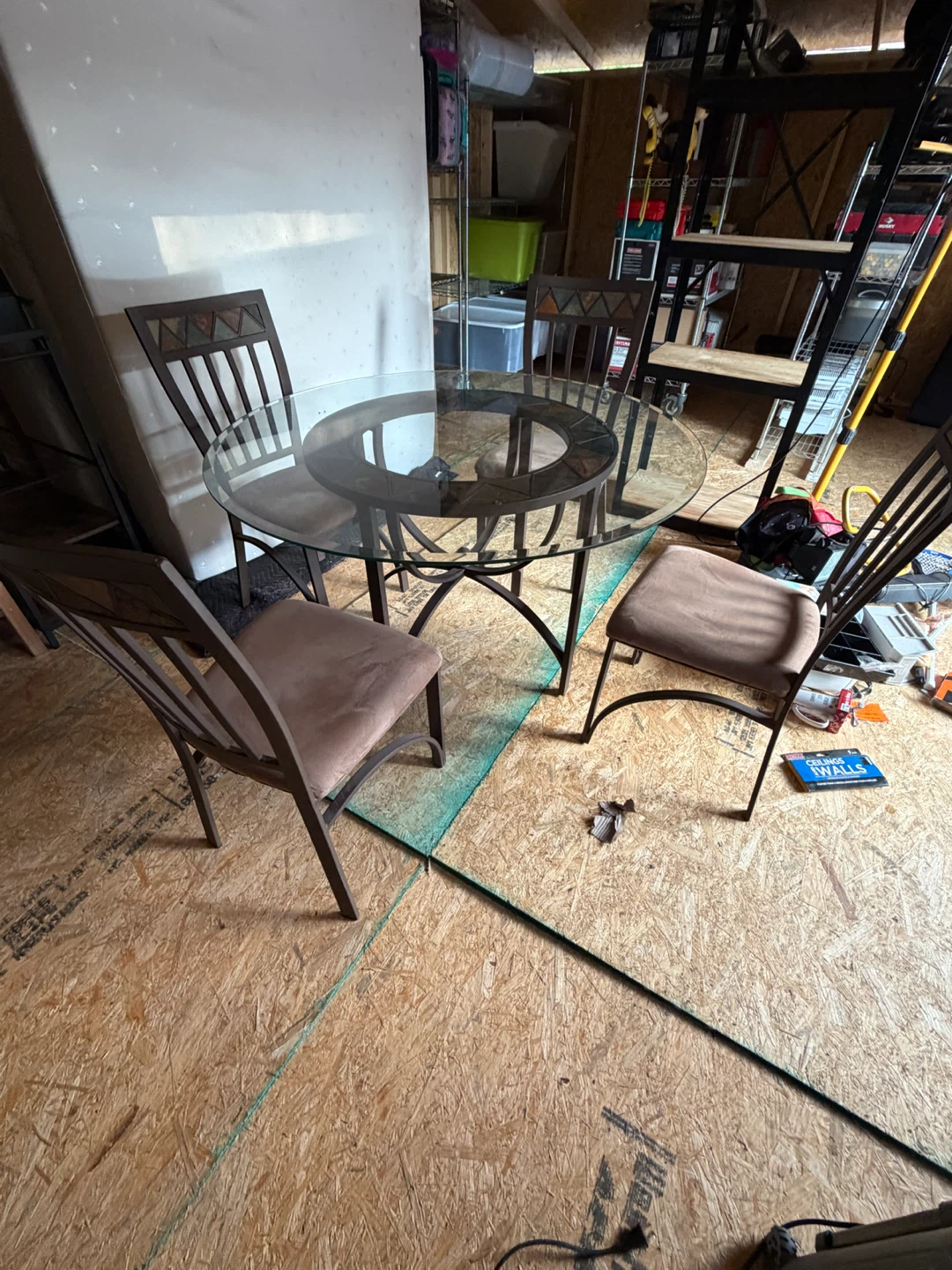 Glass Dining Table Set with 4 Chairs - photo 2