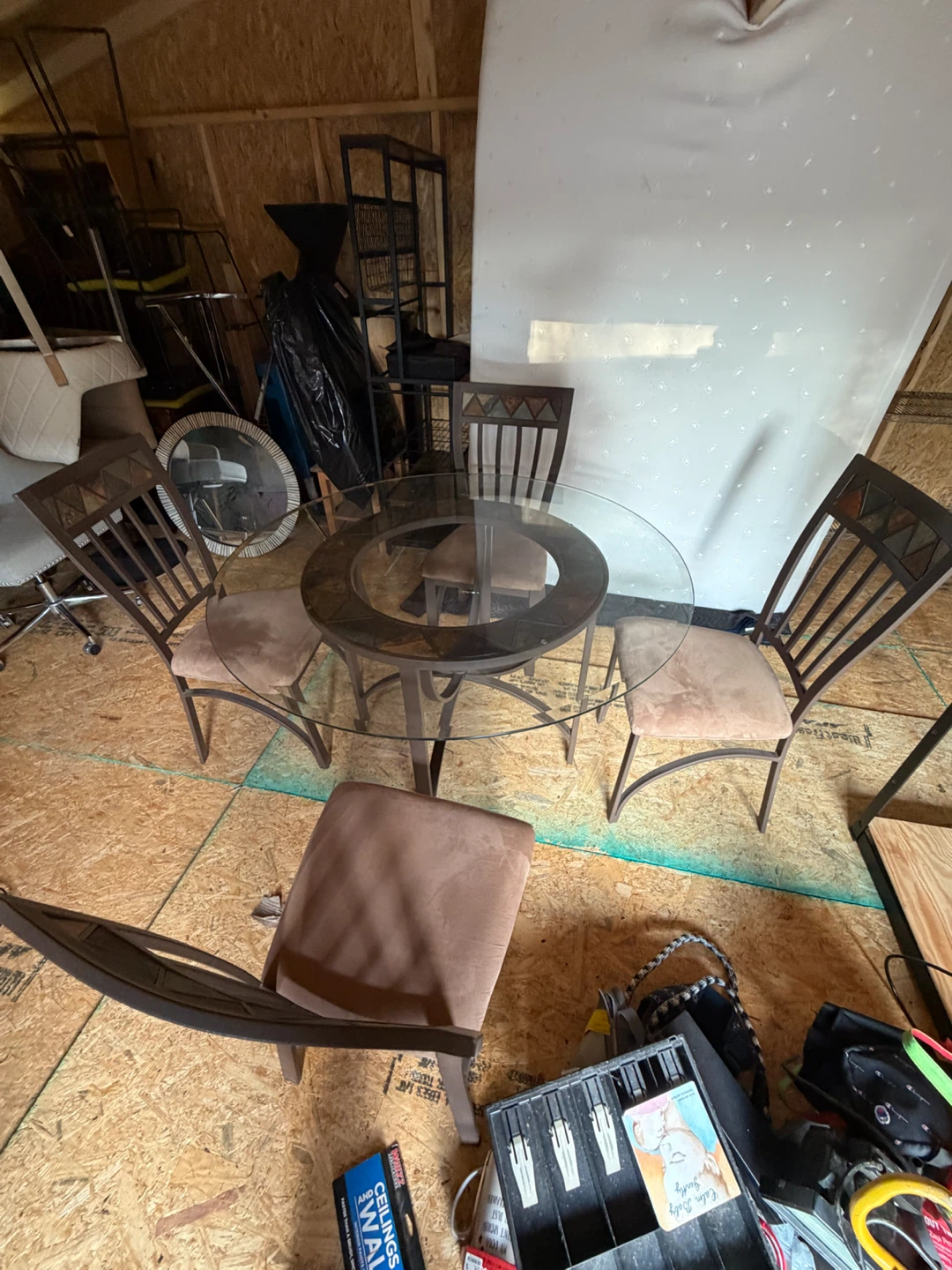 Glass Dining Table Set with 4 Chairs - photo 3