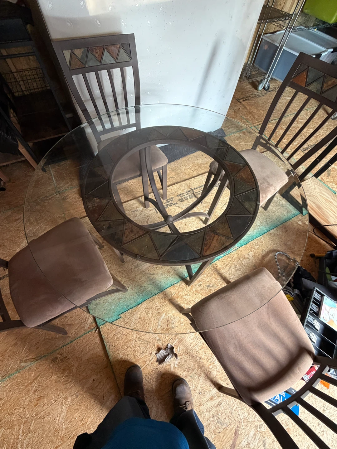 Glass Dining Table Set with 4 Chairs - photo 4