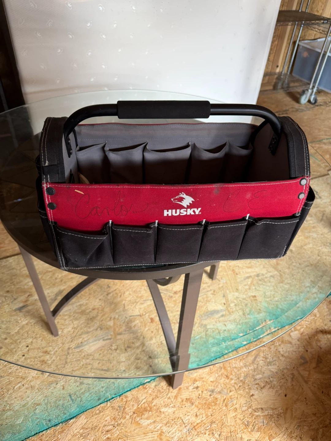 Husky Red and Black Soft-Sided Tool Bag