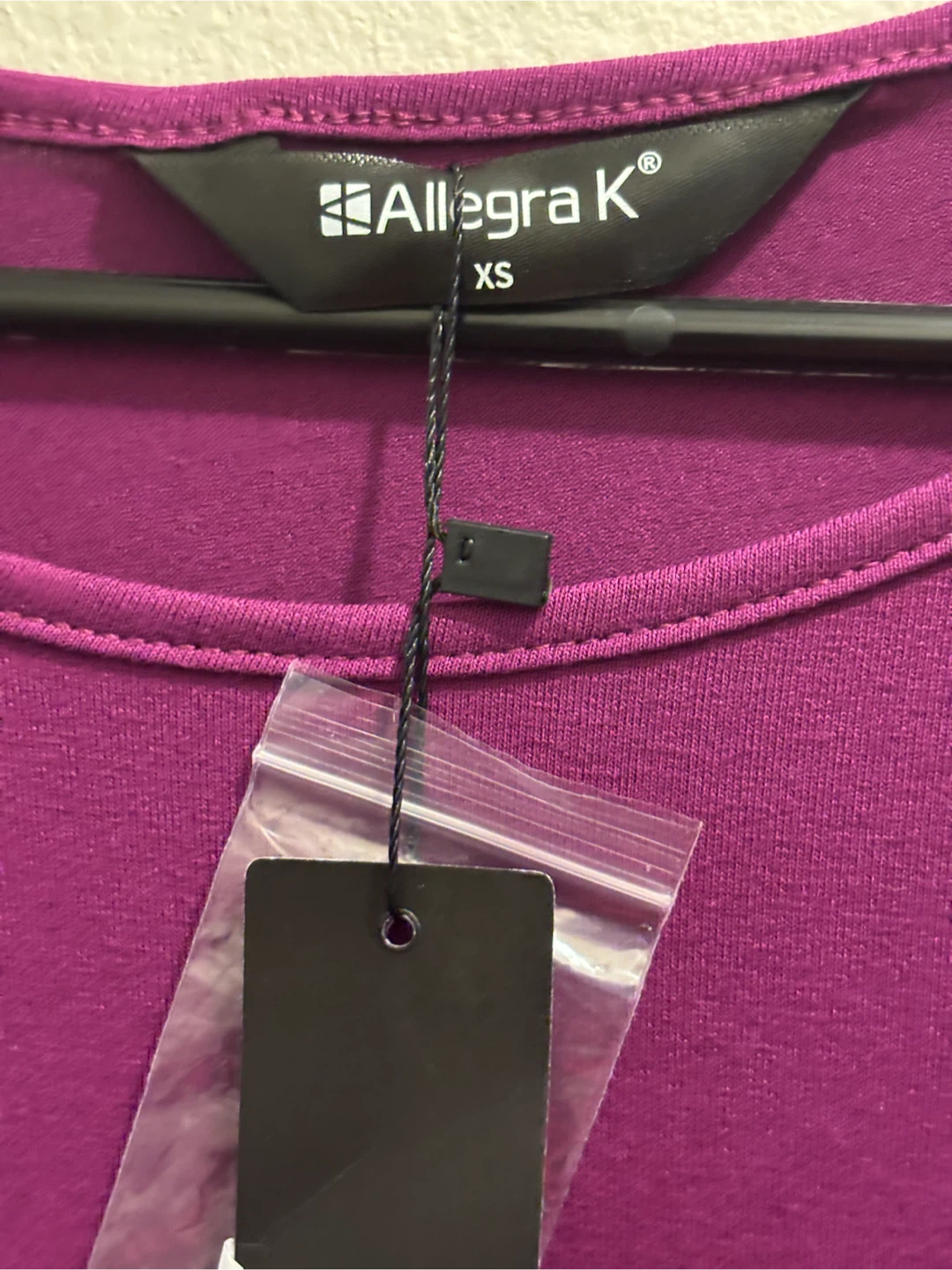 NEW-Allegra K Women's Purple Long Sleeve Button Detail Top - photo 2