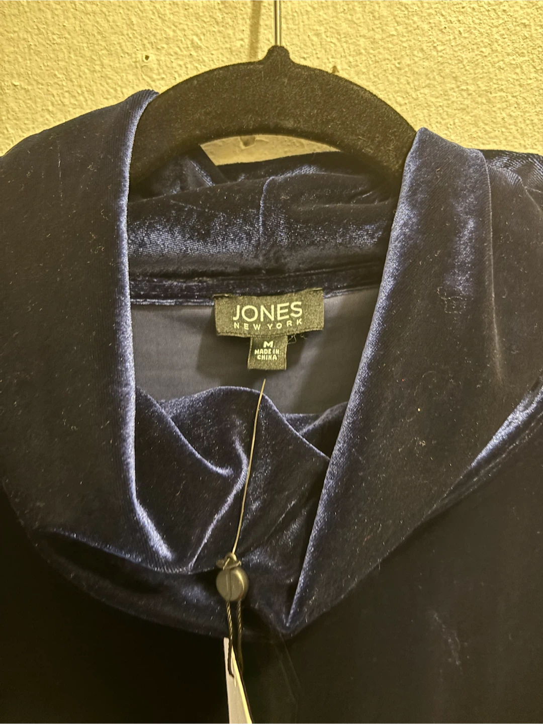 NEW-Jones New York Navy Velvet Cowl Neck Top - photo 2
