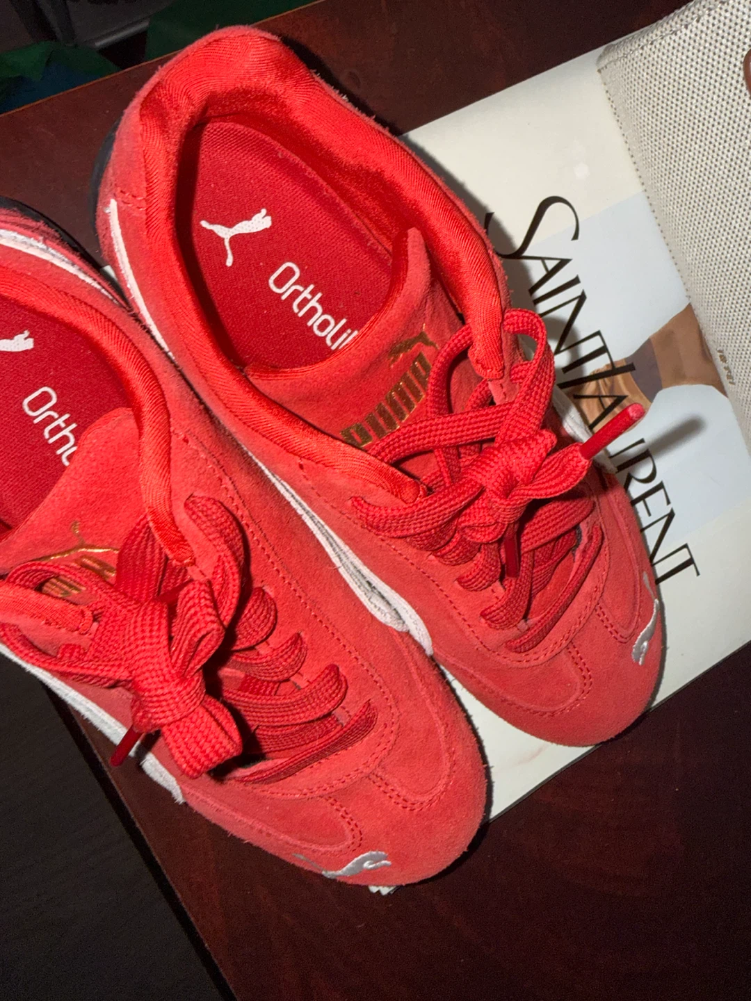 Red Puma Sneakers size 6.5-7 - photo 3