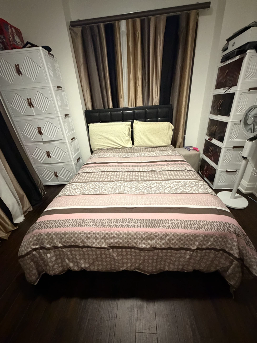 Leather double Bed Frame with Headboard - photo 3