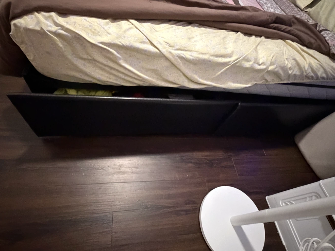 Leather double Bed Frame with Headboard - photo 4