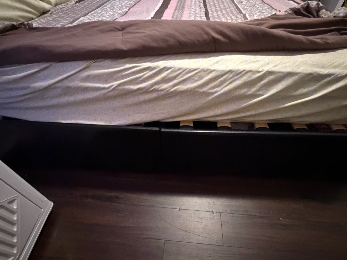 Leather double Bed Frame with Headboard - photo 5