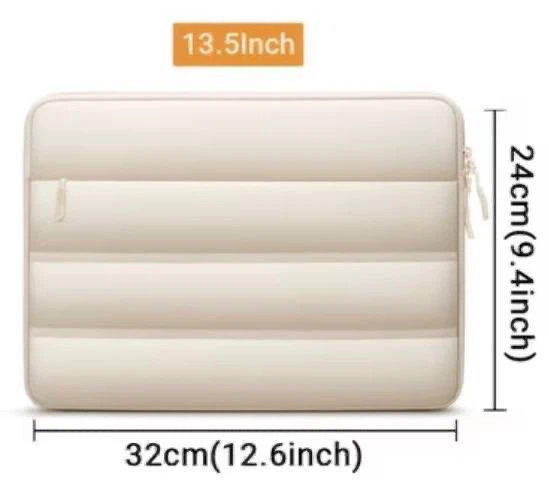Puffy laptop sleeve 13.5 inch — beige - photo 3