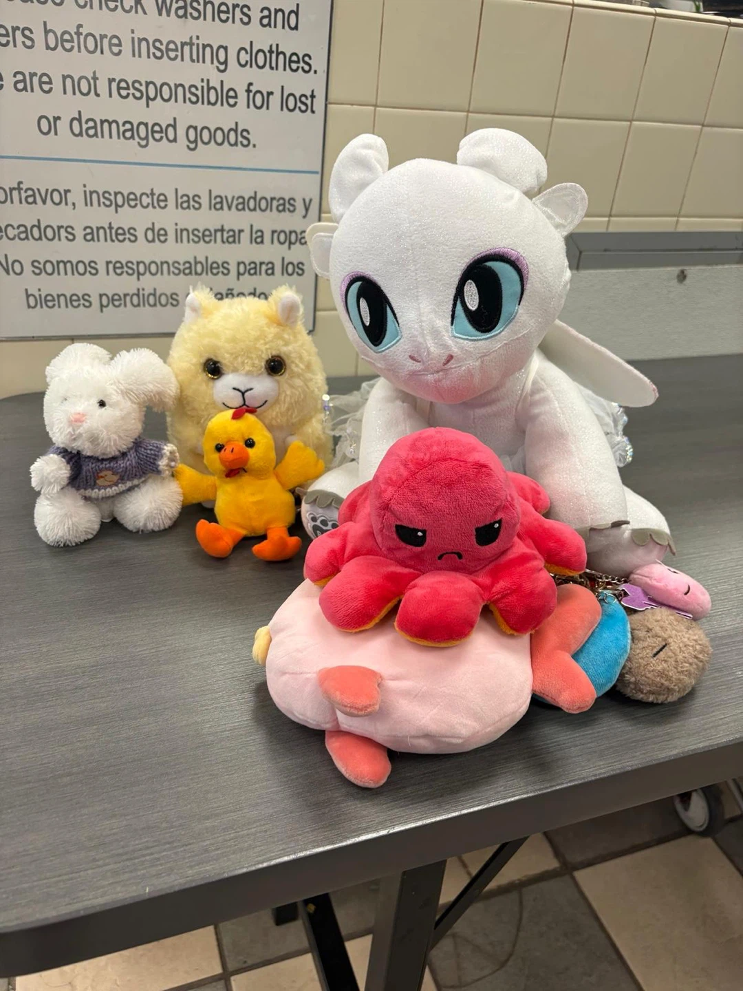 Plush Toys - Dragon, Octopus, Rabbit, Llama, and Duck