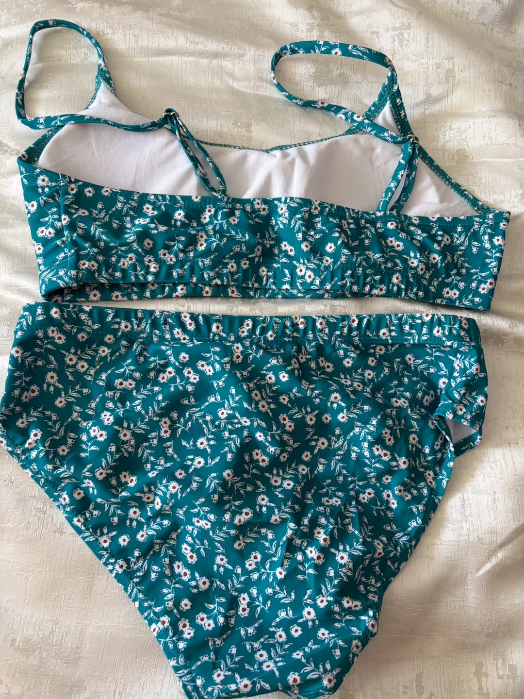 Teal Floral Bikini Set Size M - photo 2